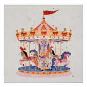 Spaanse Fantasie Draaimolen Aquarel Perfect Poster (Voorkant)