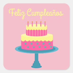 Spaanse "Feliz cumpleaños", Happy Birthday Sticker