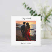 Spaanse Feliz Navidad Elegante Calligrafie Foto Feestdagenkaart (Staand voorkant)