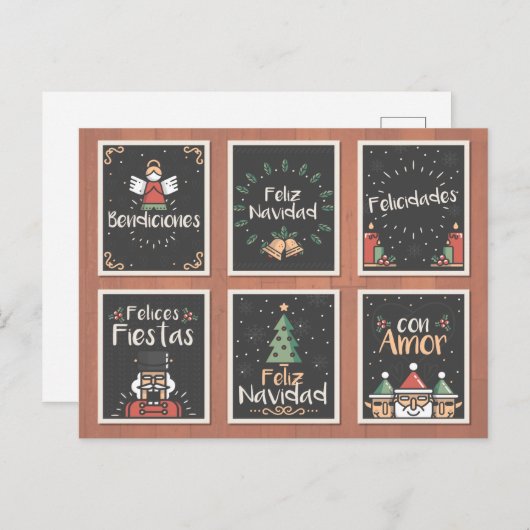 SPAANSE FELIZ NAVIDAD KERSTMIS KAART (Voorkant / Achterkant)