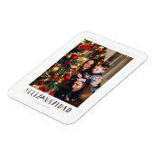 Spaanse Feliz Navidad Modern Calligrafie Foto Magneet (Linkerzijde)