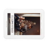 Spaanse Feliz Navidad Wimshical Calligraphy Magneet (Horizontaal)