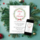 Spaanse Fiesta de Navidad Krans Kerstfeestje Kaart