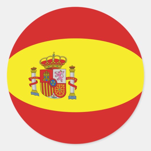 Spaanse Fisheye Vlag Sticker (Voorkant)