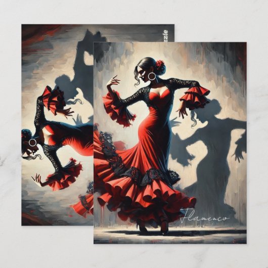 Spaanse Flamenco Dancer Briefkaart (Voorkant / Achterkant)