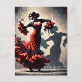 Spaanse Flamenco Dancer Briefkaart (Voorkant)