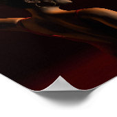 Spaanse Flamenco Dancer op een donkere plek Poster (Hoek)