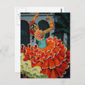 Spaanse Flamenco Dancer Post Card Briefkaart (Voorkant / Achterkant)