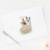 Spaanse Flamenco Dancer Spanje Revel Art Ronde Sticker (Envelop)