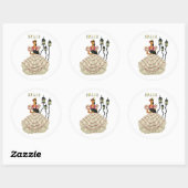 Spaanse Flamenco Dancer Spanje Revel Art Ronde Sticker (Vel)