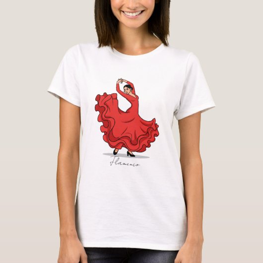 Spaanse Flamenco Dancer T-shirt (Voorkant)