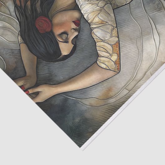 Spaanse Flamingo Dancer Decoupage Tissuepapier (Detail)