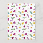 Spaanse Floral Fiesta Guest Details Enclosure Kaar Informatiekaartje (Achterkant)