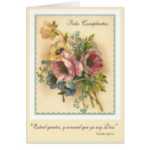 Spaanse Floral Rosary Birthday Religious Scripting