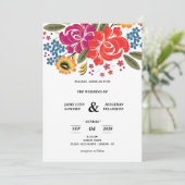 SPAANSE FLORALEN WEDINGINVITATIES (Staand voorkant)