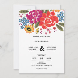 SPAANSE FLORALEN WEDINGINVITATIES