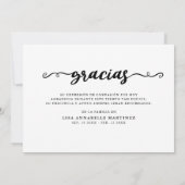 Spaanse foto Collage Gracias Funeral Bedankkaart (Achterkant)