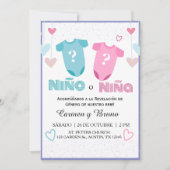 Spaanse genderonthulling Nodig Revelacion de Gener Kaart (Voorkant)