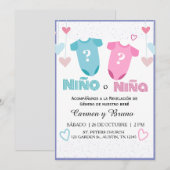 Spaanse genderonthulling Nodig Revelacion de Gener Kaart (Voorkant / Achterkant)