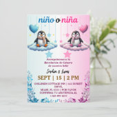 Spaanse geslachtsonthulling Penguin Kaart (Staand voorkant)