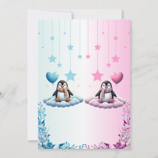 Spaanse geslachtsonthulling Penguin Kaart (Achterkant)