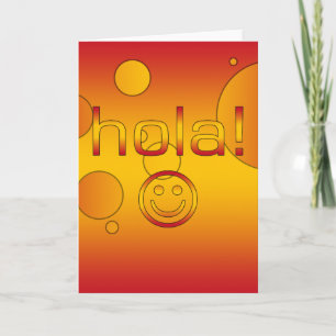 Spaanse Giften: Gezicht hallo/Hola Kaart