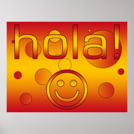 Spaanse Giften: Hallo/Hola Face Poster (Voorkant)