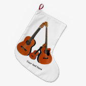 Spaanse gitaar, akoestische bas en ukelele grote kerstsok (Voorkant (Hangend))