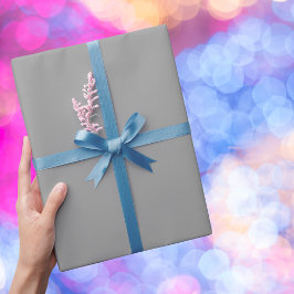 Spaanse grijze vaste kleur cadeaupapier