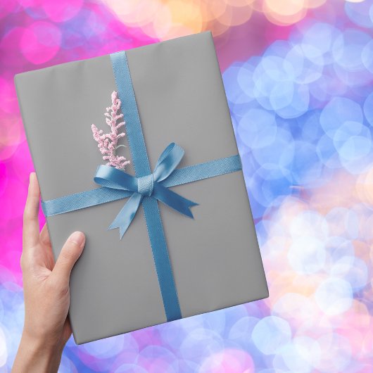 Spaanse grijze vaste kleur cadeaupapier