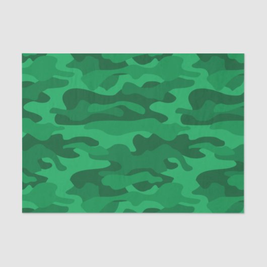 Spaanse Groene Monocolor Camo Tissuepapier (Voorkant)
