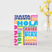 Spaanse groeten Notecard Kaart (Gele Bloem)