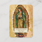 Spaanse Guadalupe Mary Funeral Prayer Heilige Kaar Plaatskaartje (Voorkant)