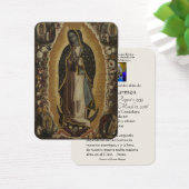 Spaanse Guadalupe Mary Funeral Prayer Heilige Kaar Visitekaartje (Bureau)