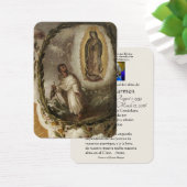 Spaanse Guadalupe Mary Funeral Prayer Heilige Kaar Visitekaartje (Bureau)