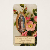 Spaanse Guadalupe Mary Religious Prayer Kaart (Voorkant)