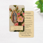 Spaanse Guadalupe Mary Religious Prayer Kaart (Bureau)