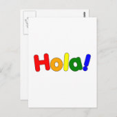 Spaanse Hallo : Espanol Iris Hola Briefkaart (Voorkant / Achterkant)