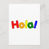 Spaanse Hallo : Espanol Iris Hola Briefkaart (Voorkant)