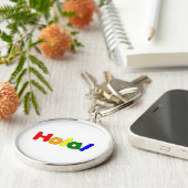 Spaanse Hallo : Espanol Iris Hola Sleutelhanger (Zijkant)