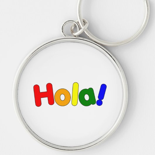 Spaanse Hallo : Espanol Iris Hola Sleutelhanger (Voorkant)