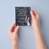 Spaanse halloween Wedding Skeletons Day of Dead in Flyer (Hand)