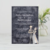Spaanse halloween Wedding Skeletons Day of Dead Kaart (Staand voorkant)