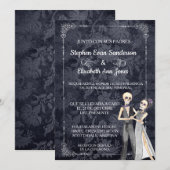 Spaanse halloween Wedding Skeletons Day of Dead Kaart (Voorkant / Achterkant)