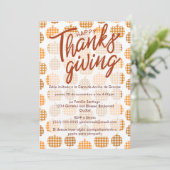 Spaanse Happy Thanksgiving geblokte pompoenen Kaart (Staand voorkant)