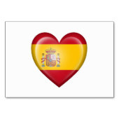 Spaanse Hart Vlag op Wit Kaart (Voorkant)