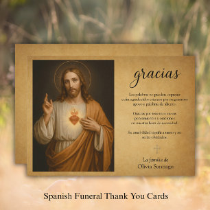 Spaanse Heilig Hart Begrafenis Dank u