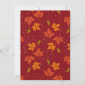 Spaanse herfstbladeren glinsteren op Thanksgiving- Kaart (Achterkant)