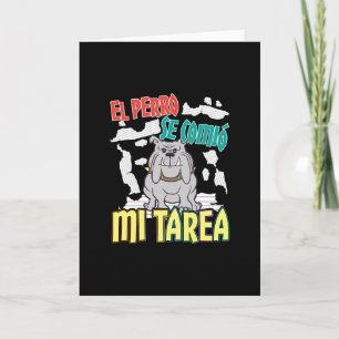 Spaanse hond at mijn huiswerk - Perro Tarea Kaart