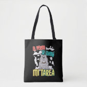 Spaanse hond at mijn huiswerk - Perro Tarea Tote Bag (Voorkant)